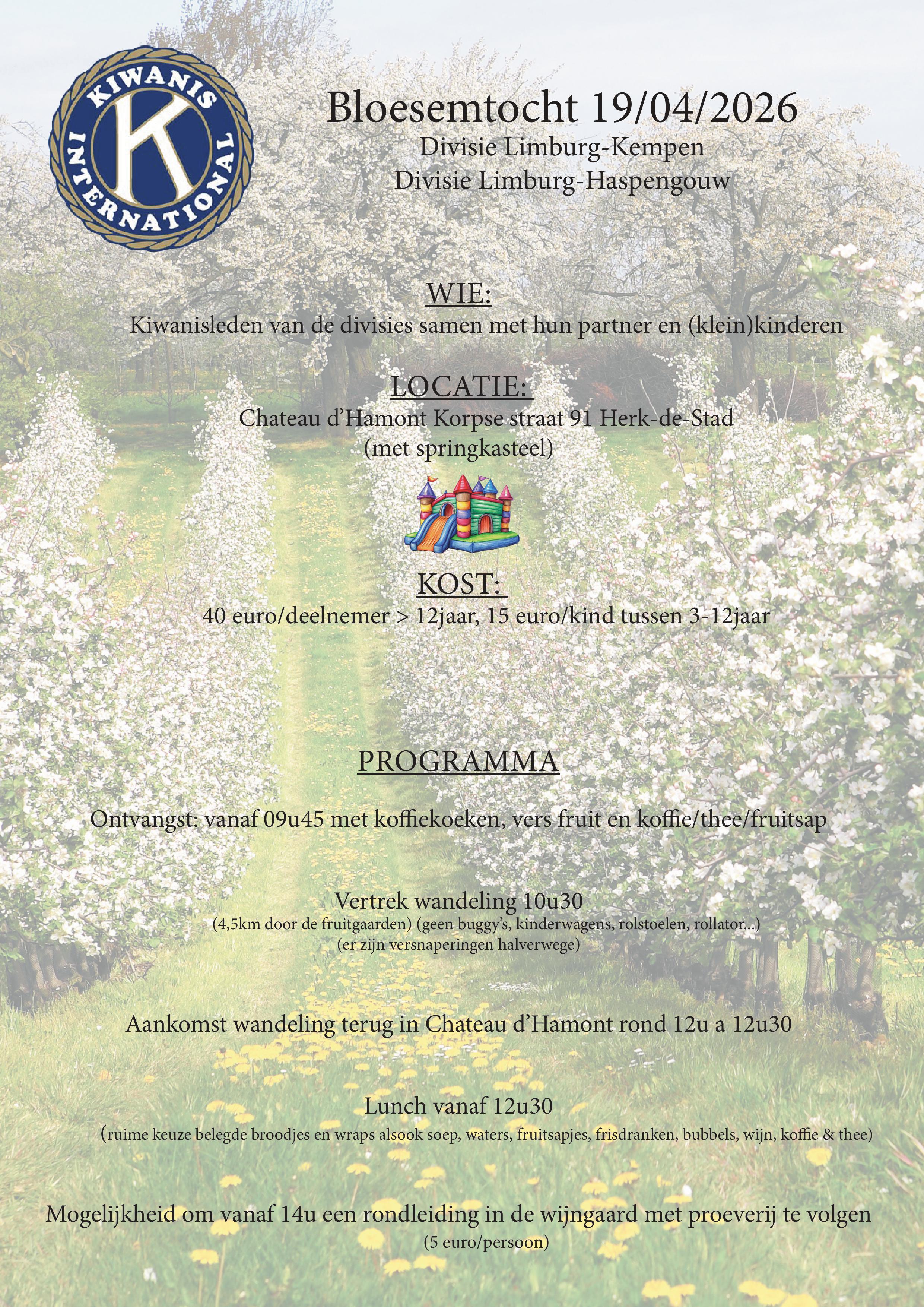 Deelnemer bloesemtocht > 3 jaar maar jonger dan 13 jaar image